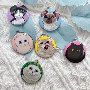 Jewelry Making Birthday Party - 10pcs cartoon animal cat enamel jewelry