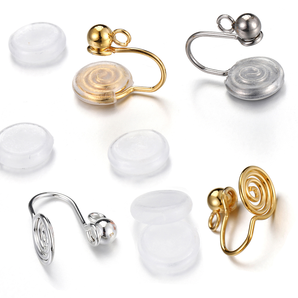 Jewelry Making Soldering Kit - 10pcs Stainless Steel Ear Clips Spiral