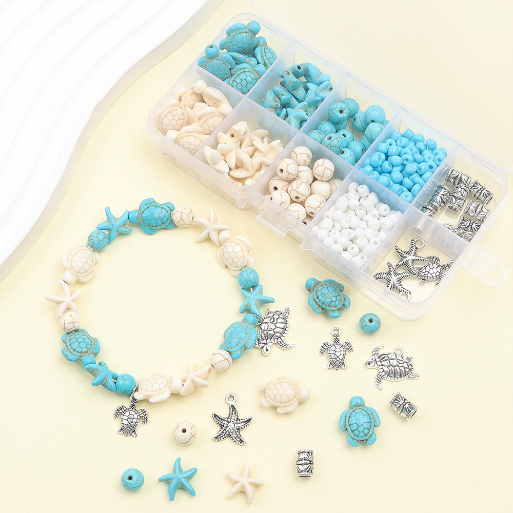 Jewelry Making Birthday Party - 12/311/426/647pcs Multi-color Turquoise Turtle Series Jewelry
