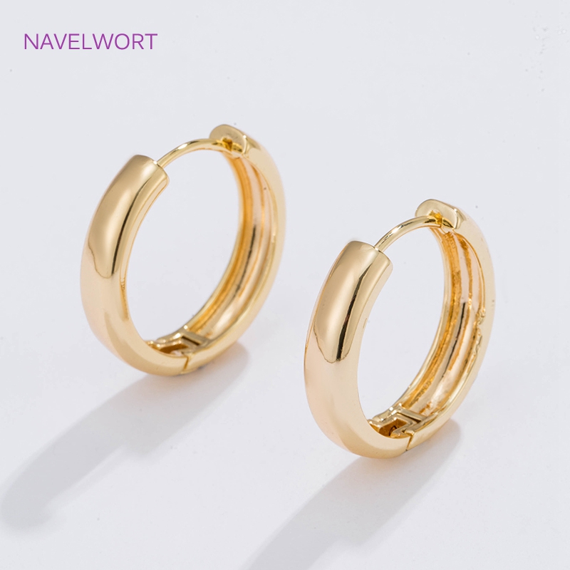 Jewelry Making Articles - 6 Sizes Gold Plated Circle Hoop