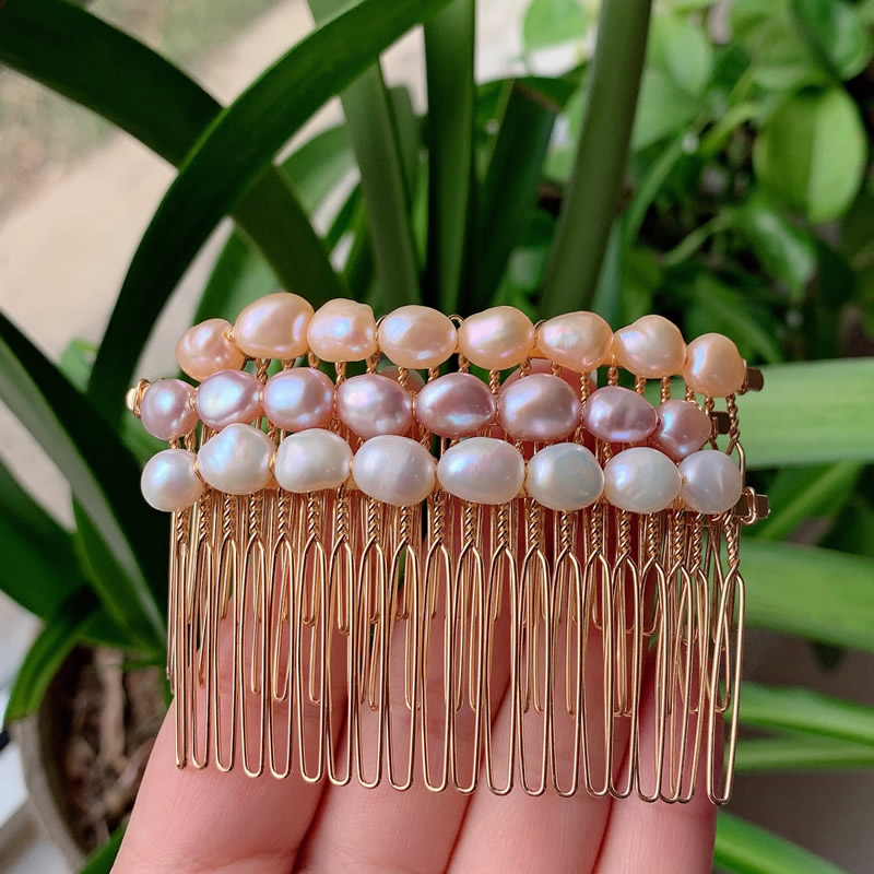 Jewelry Making Adults - Elegant Natural Freshwater Pearl Hair Jewelry