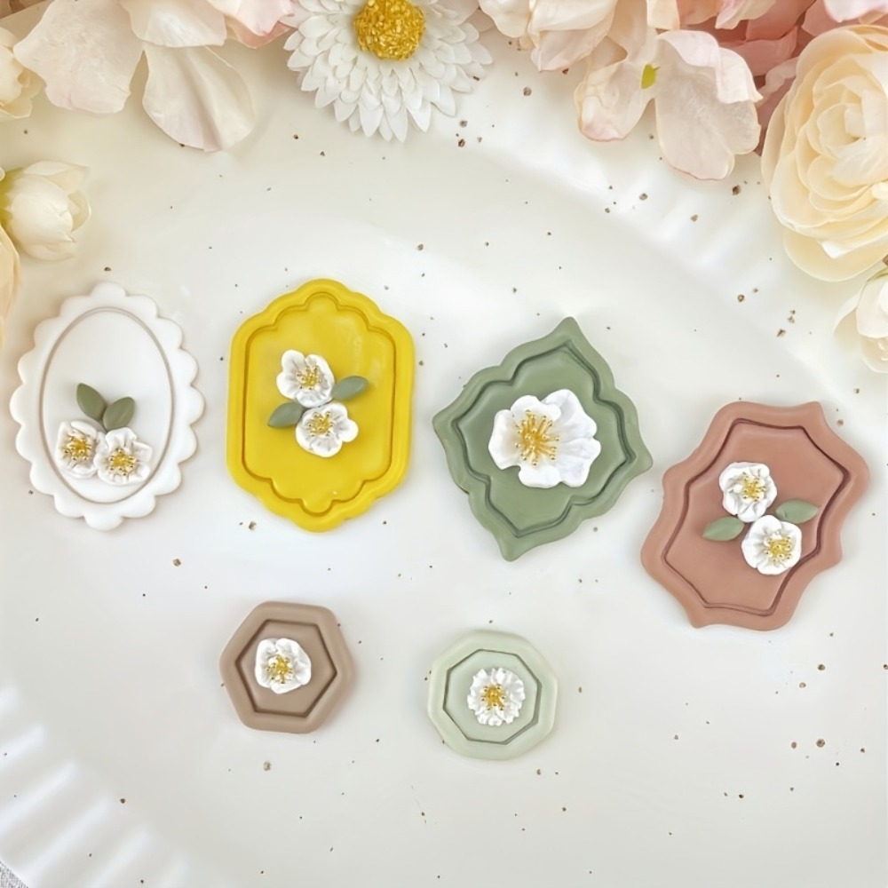 Jewelry Making Hand Tools - 6pcs Vintage Frame Shape Polymer Clay