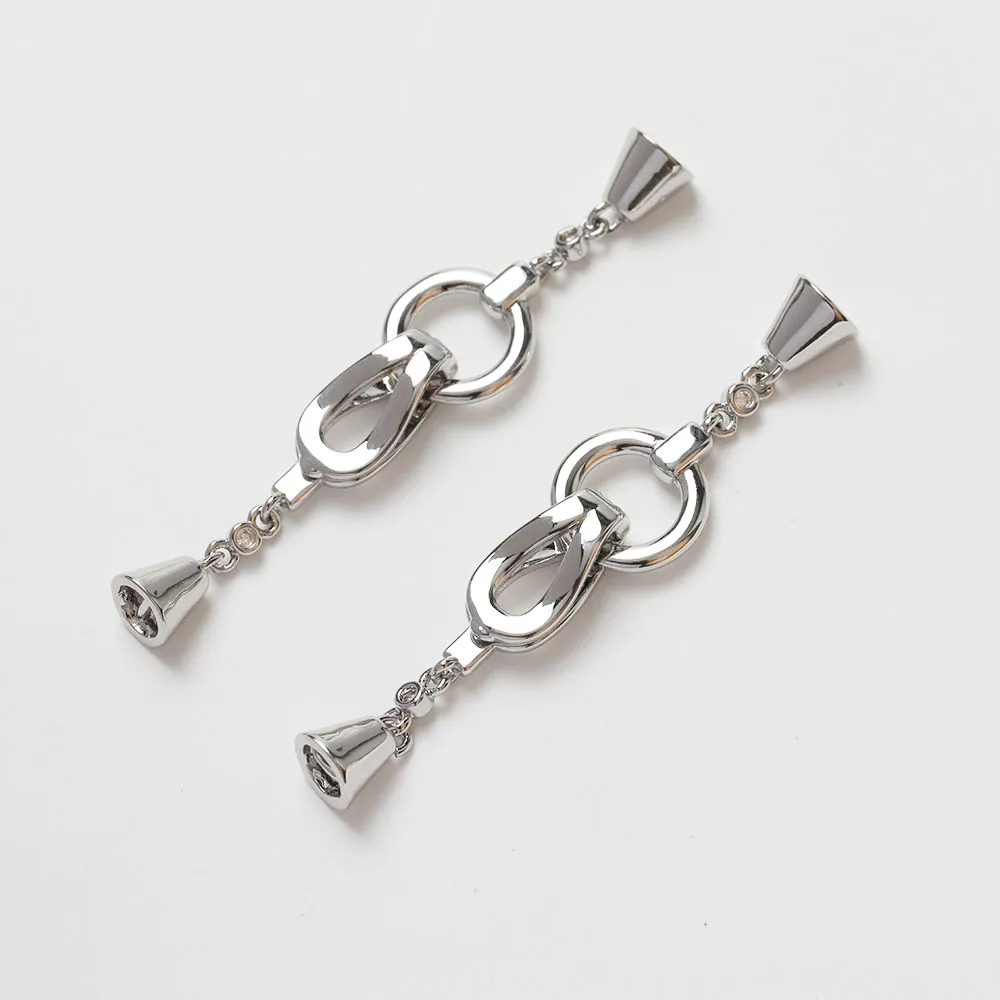 1PCS Cz Pave Necklace Connecto - Jewelry Making Hand Tools ulasan dan harga