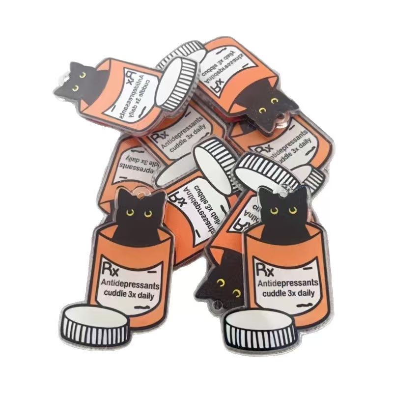 10pcs acrylic medicine cat pen - Jewelry Making Birthday Party ulasan dan harga