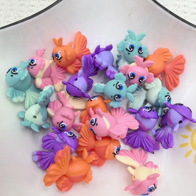 20Pcs 3D Silicone Beads Food G - Jewelry Making 3 Year Old ulasan dan harga