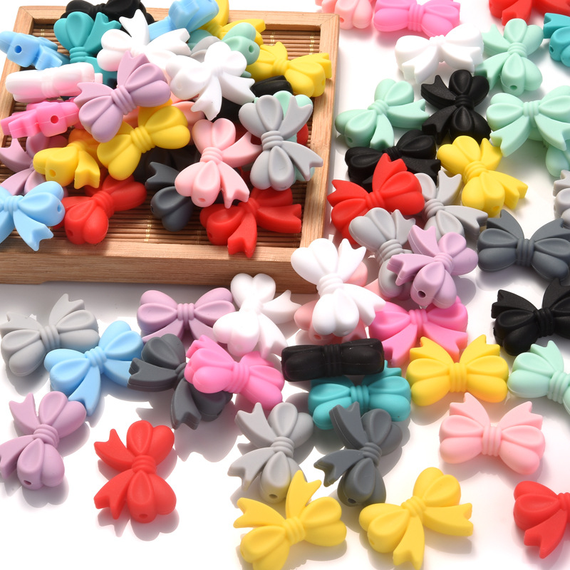 5pcs Silicone Bowknot Beads, B - Jewelry Making 3 Year Old ulasan dan harga