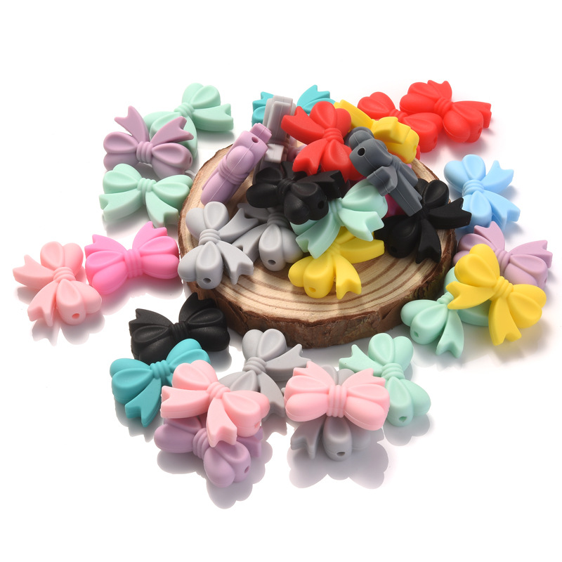 5pcs Silicone Bowknot Beads, B - Jewelry Making 3 Year Old ulasan dan harga