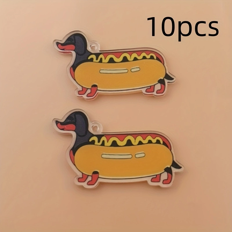 10pcs acrylic 2D new sausage d - Jewelry Making Birthday Party ulasan dan harga