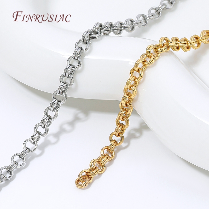 18K Gold Plated Brass O Link C - Chain Roll Cable ulasan dan harga