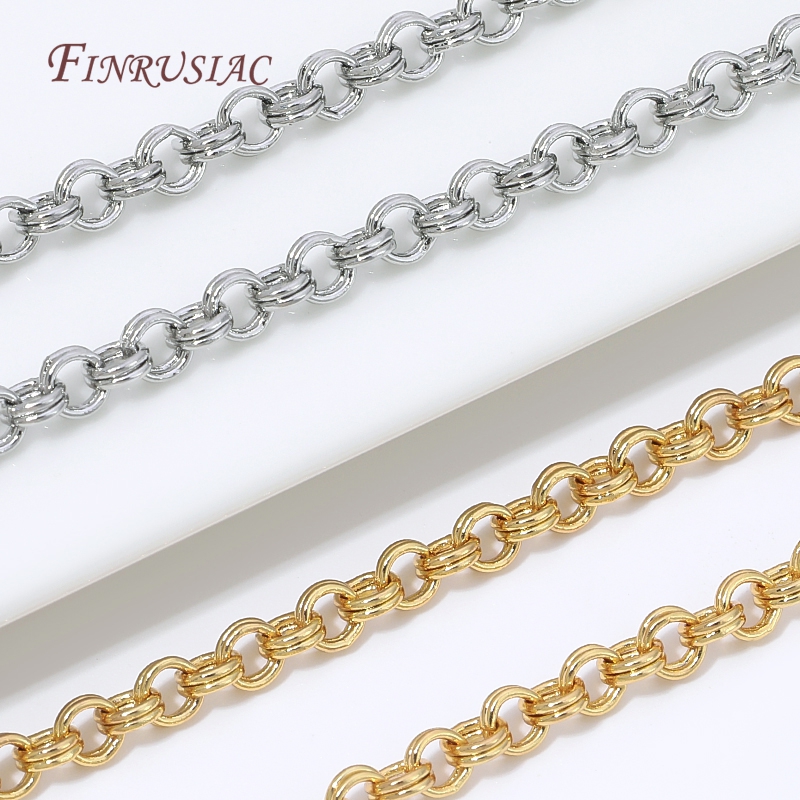 18K Gold Plated Brass O Link C - Chain Roll Cable ulasan dan harga