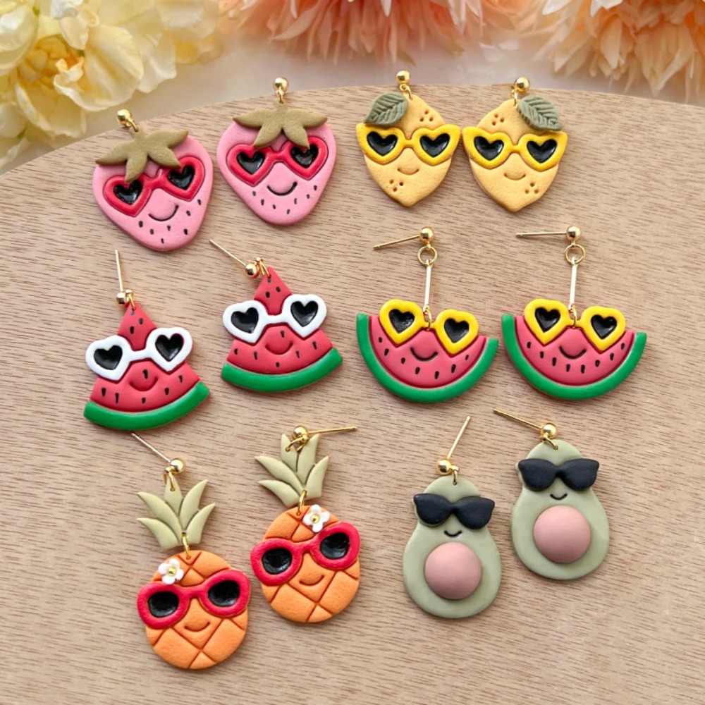 9Pcs Summer Cute Tropical Frui - Jewelry Making Hand Tools ulasan dan harga