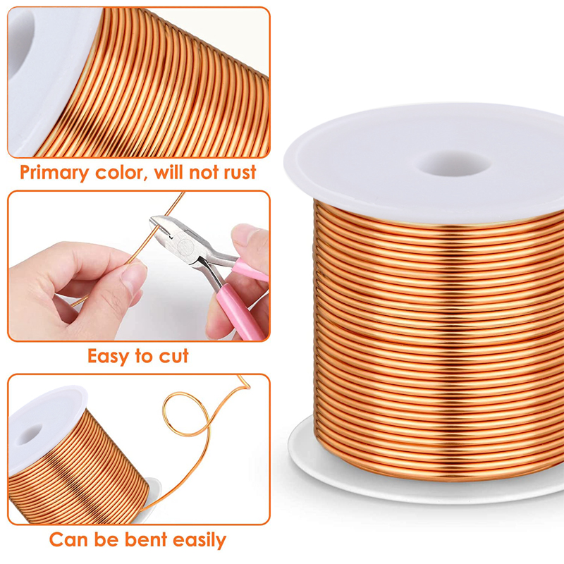 1-3Roll  Soft Copper Wire for  - Jewelry Making Wire ulasan dan harga