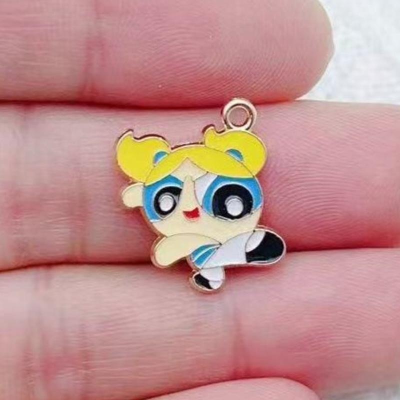 10pcs Alloy Oil-Dripping Carto - Jewelry Making Birthday Party ulasan dan harga