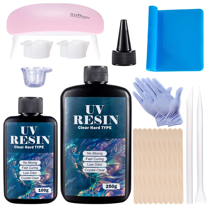 Hard UV Resin Glue Kit Fast Cu - Jewelry Making Uv Resin Kit ulasan dan harga
