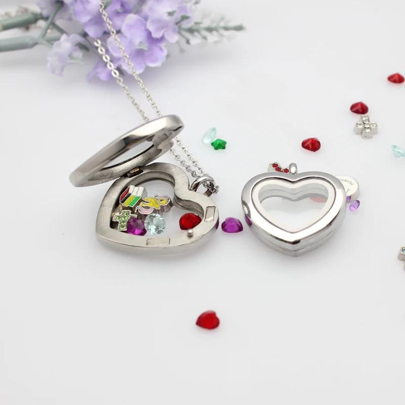 24mm 30mm heart Floating Locke - Jewelry Making Birthday Party ulasan dan harga