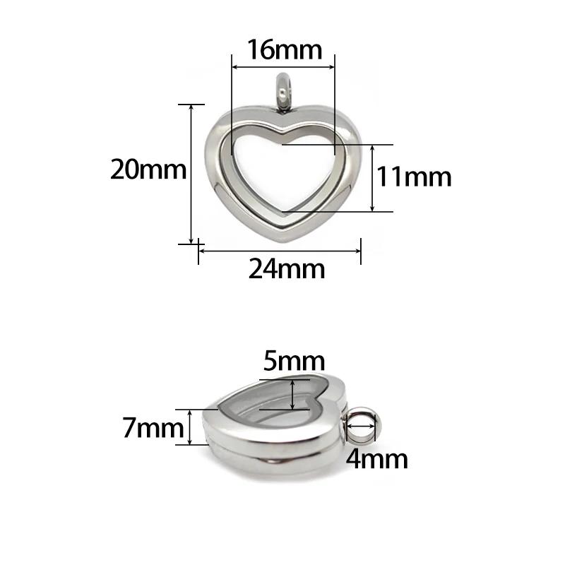 24mm 30mm heart Floating Locke - Jewelry Making Birthday Party ulasan dan harga