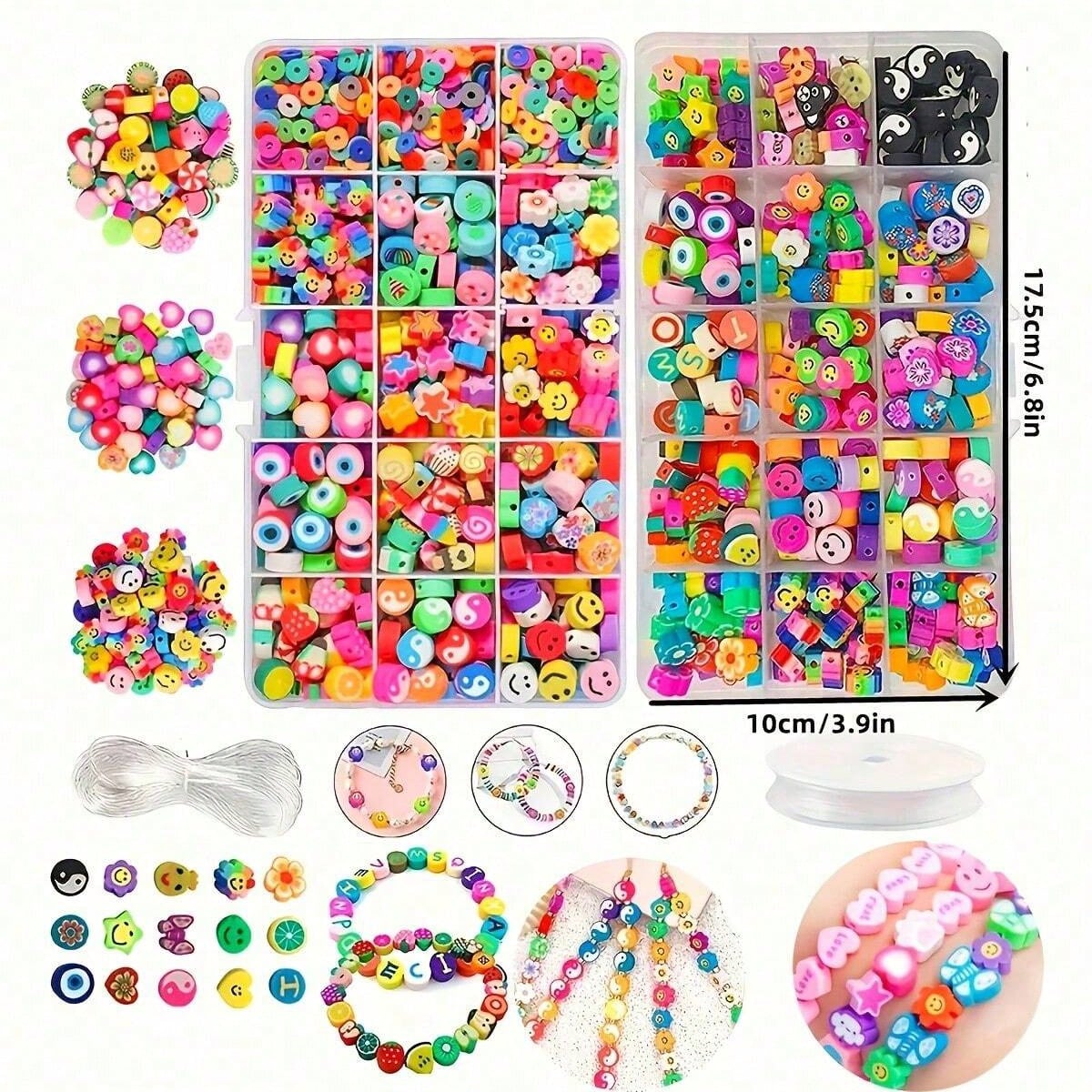 1450/1200/250pcs Polymer Clay  - Jewelry Making Birthday Party ulasan dan harga