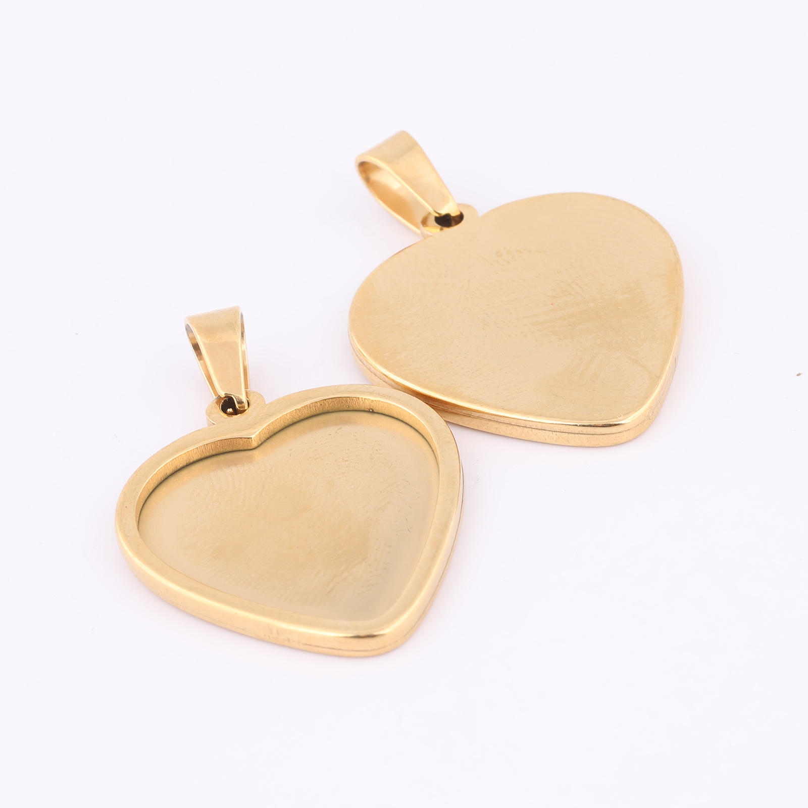 5pcs 20mm Heart Cabochon Trays - Jewelry Making Soldering Kit ulasan dan harga