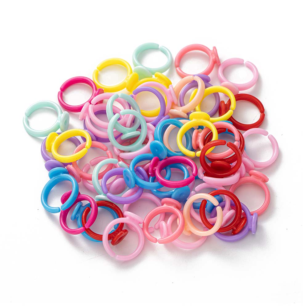 100pcs Clear Plastic Adjustabl - Jewelry Making 3 Year Old ulasan dan harga