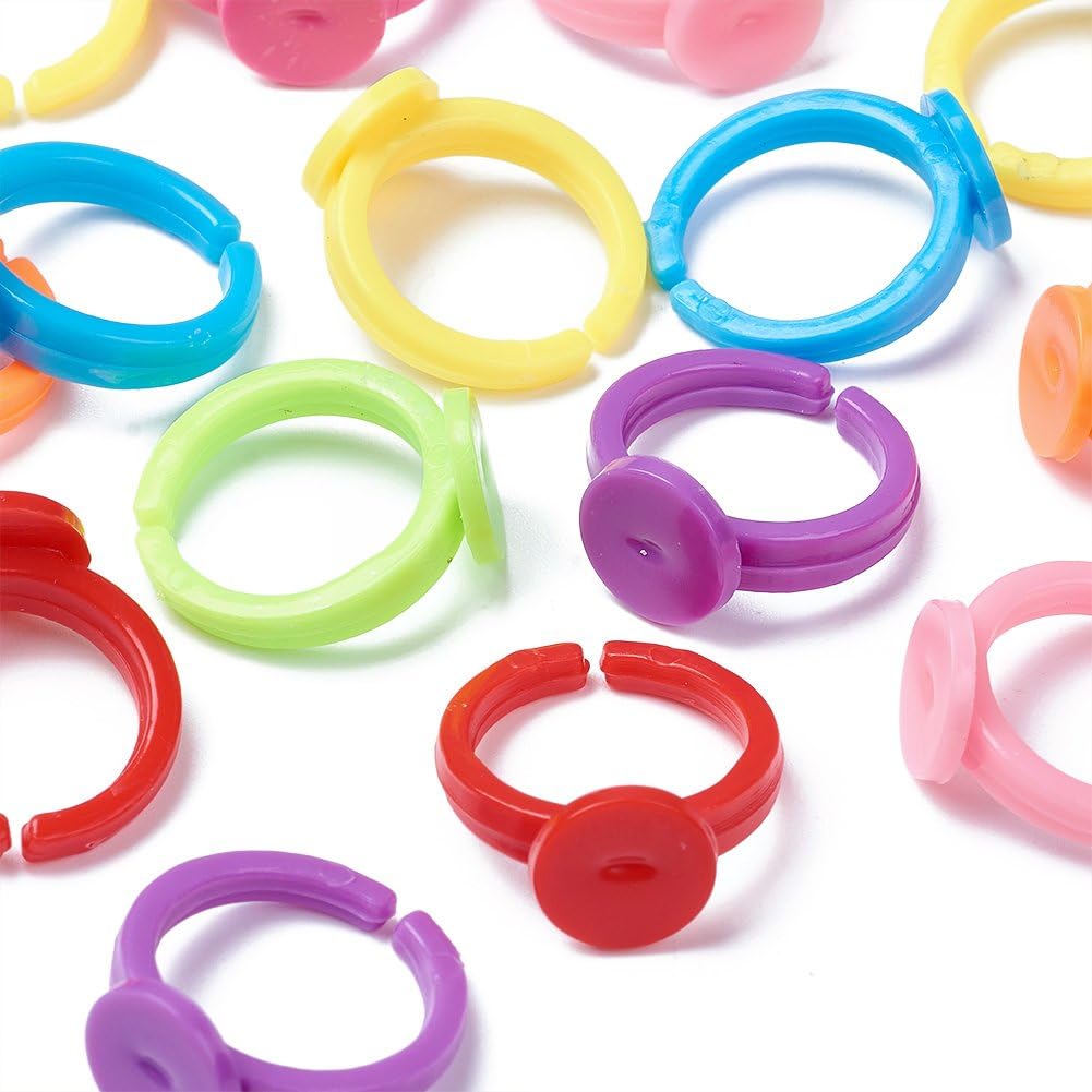100pcs Clear Plastic Adjustabl - Jewelry Making 3 Year Old ulasan dan harga