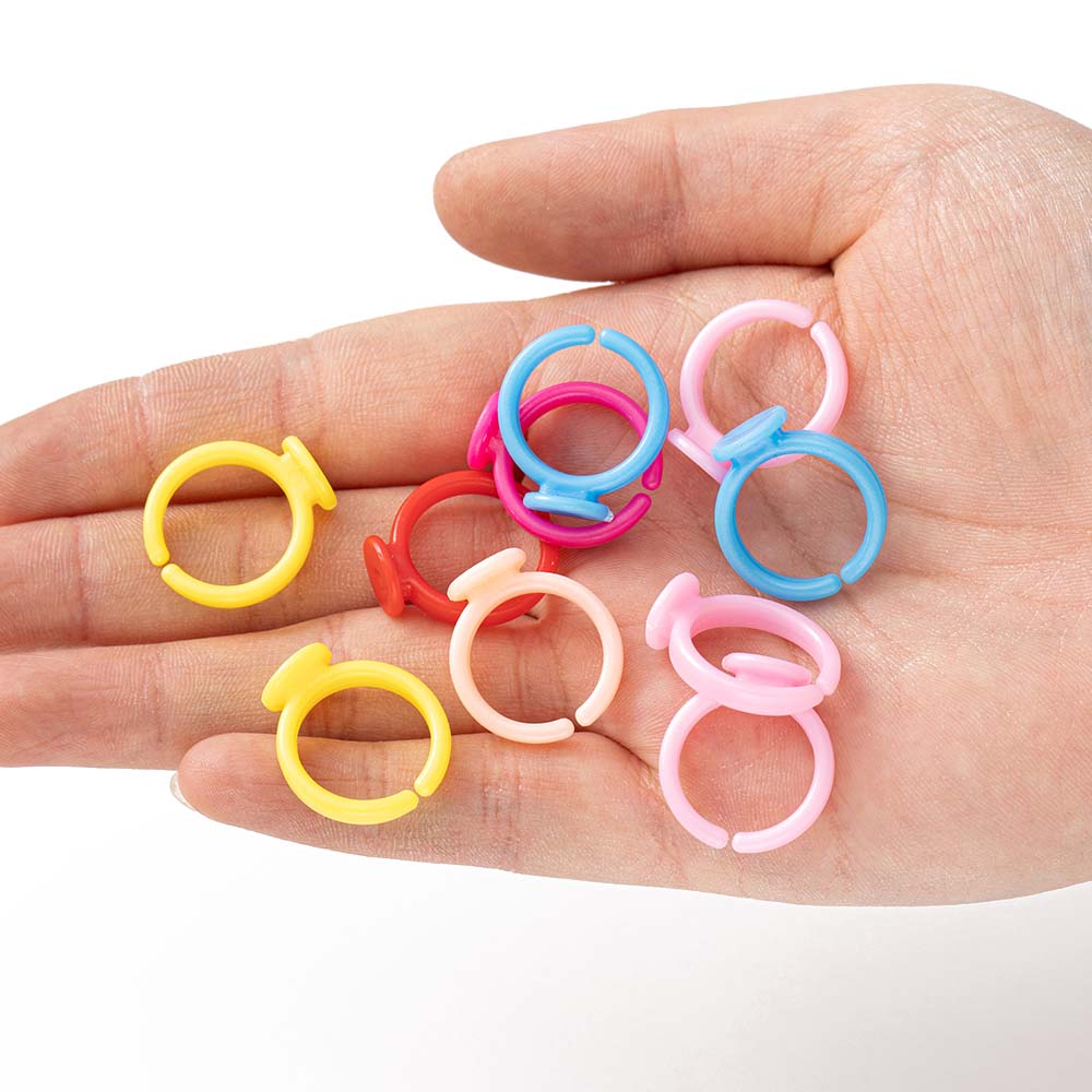 100pcs Clear Plastic Adjustabl - Jewelry Making 3 Year Old ulasan dan harga