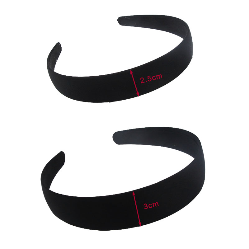 4pcs Black simple wide hair ba - Jewelry Making Adults ulasan dan harga
