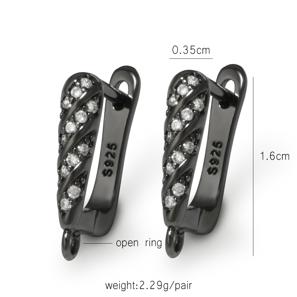 YANASI 1 Pair Gun Black  Brass - Jewelry Making Articles ulasan dan harga