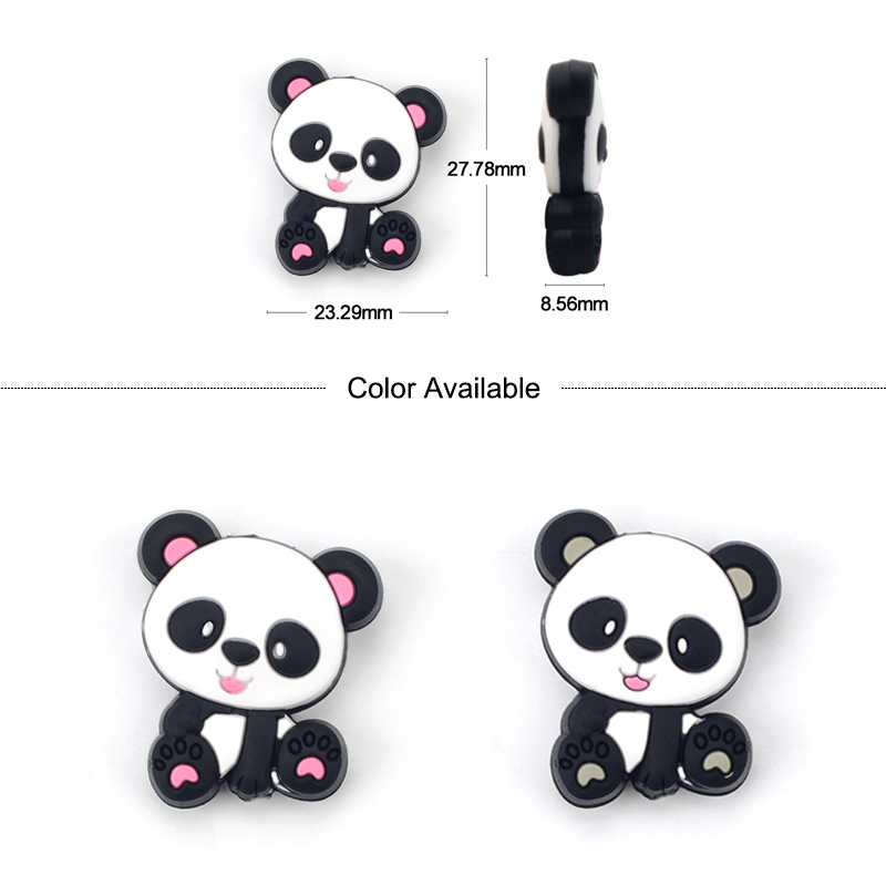 Panda Silicone Beads 5pcs/lot  - Jewelry Making 3 Year Old ulasan dan harga