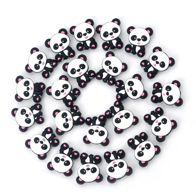 Panda Silicone Beads 5pcs/lot  - Jewelry Making 3 Year Old ulasan dan harga