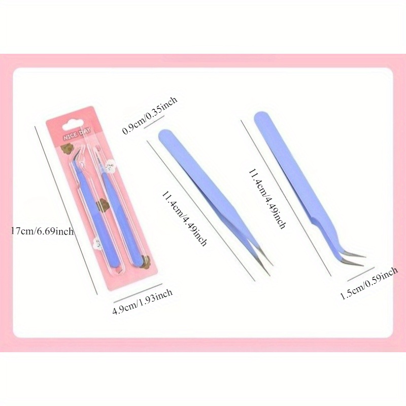 6pcs Tweezers Set - Angle and  - Jewelry Making Hand Tools ulasan dan harga