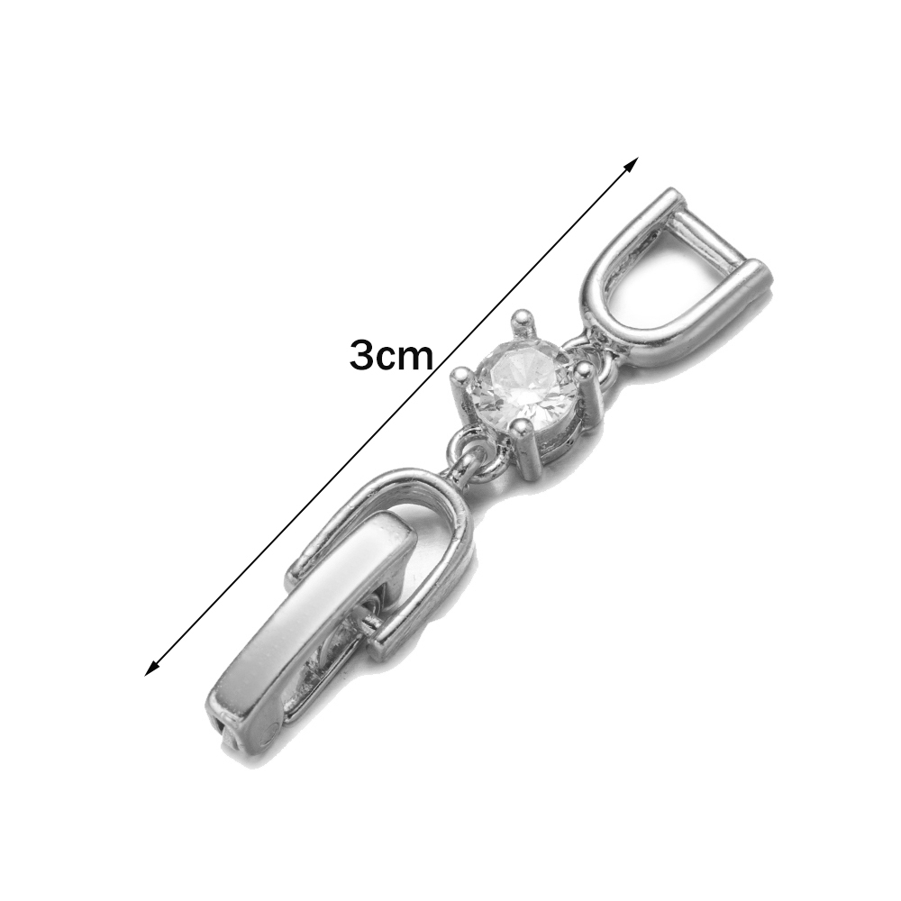 5pcs White Gold Plated Crystal - Jewelry Making Soldering Kit ulasan dan harga