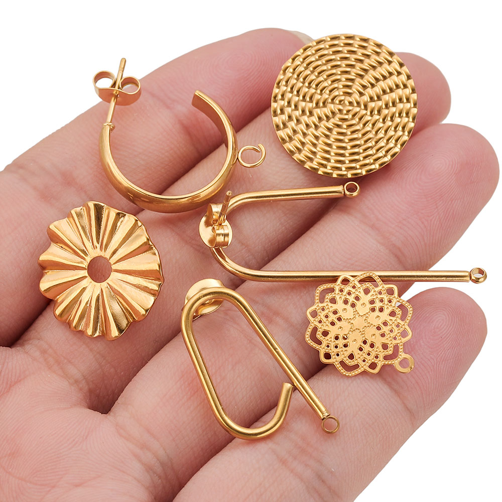 10pcs Stainless Steel Earrings - Jewelry Making Soldering Kit ulasan dan harga
