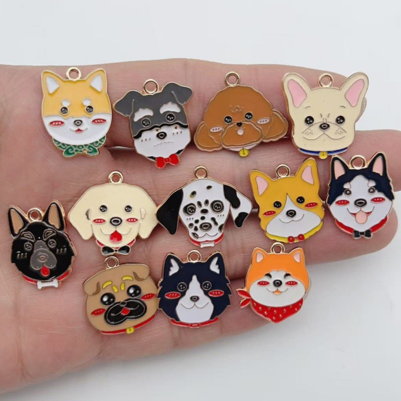 12pcs cartoon pet spotted dog  - Jewelry Making Birthday Party ulasan dan harga