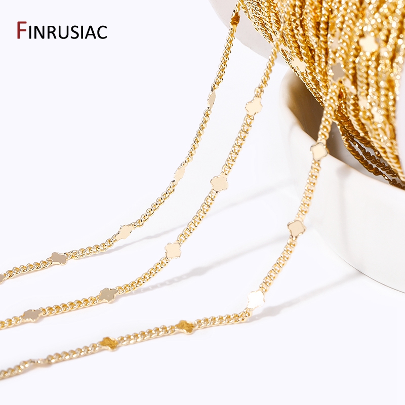 14K Gold Plated Brass Sequins  - Chain Roll Cable ulasan dan harga