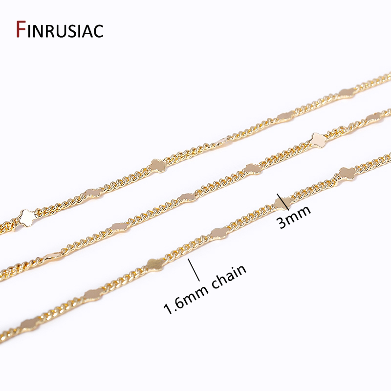 14K Gold Plated Brass Sequins  - Chain Roll Cable ulasan dan harga