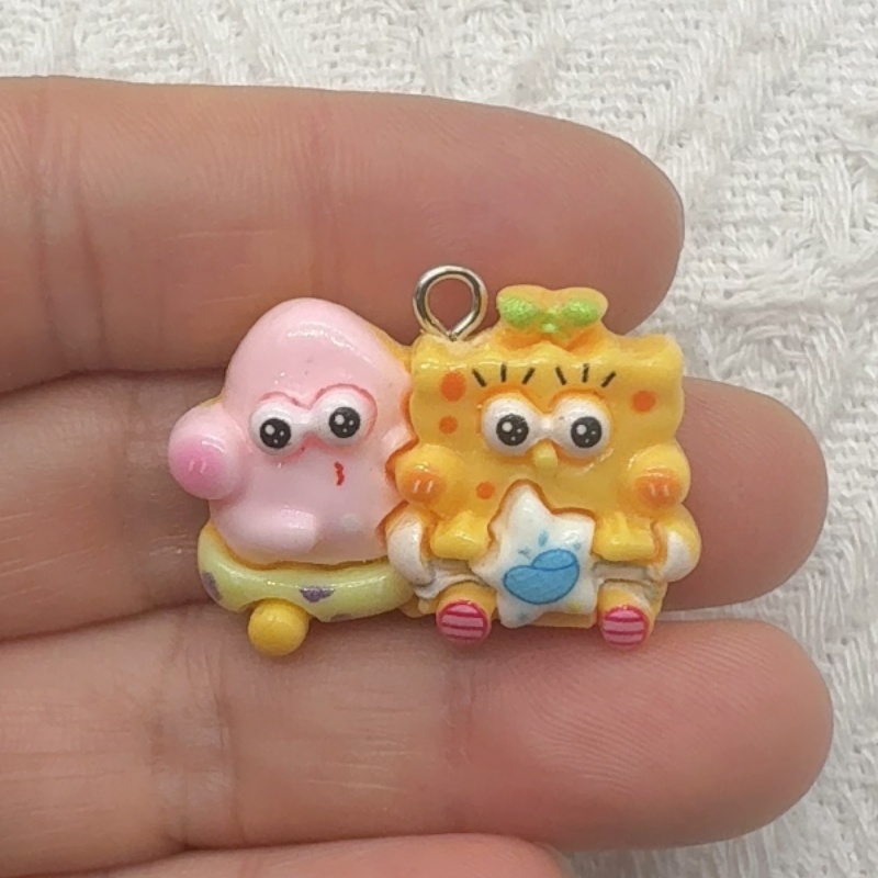 10pcs cartoon resin pendant, D - Jewelry Making Birthday Party ulasan dan harga