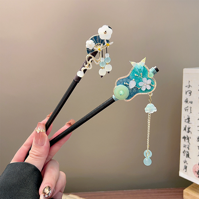 Classic Tassel Hair Stick Blac - Jewelry Making Adults ulasan dan harga