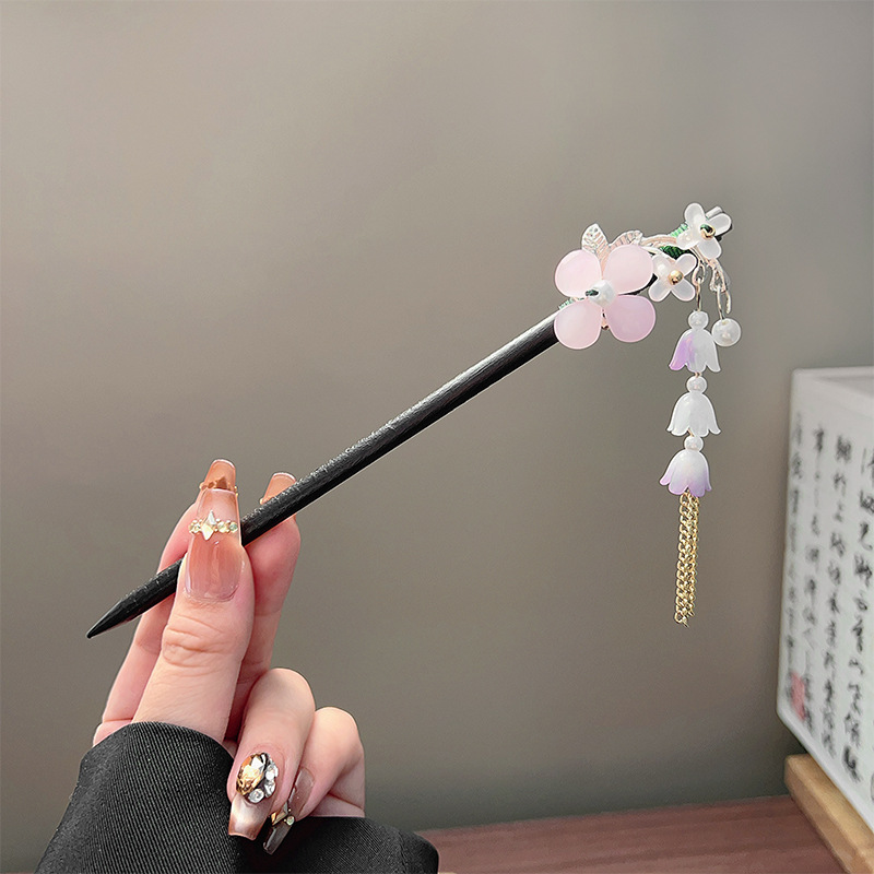 Classic Tassel Hair Stick Blac - Jewelry Making Adults ulasan dan harga
