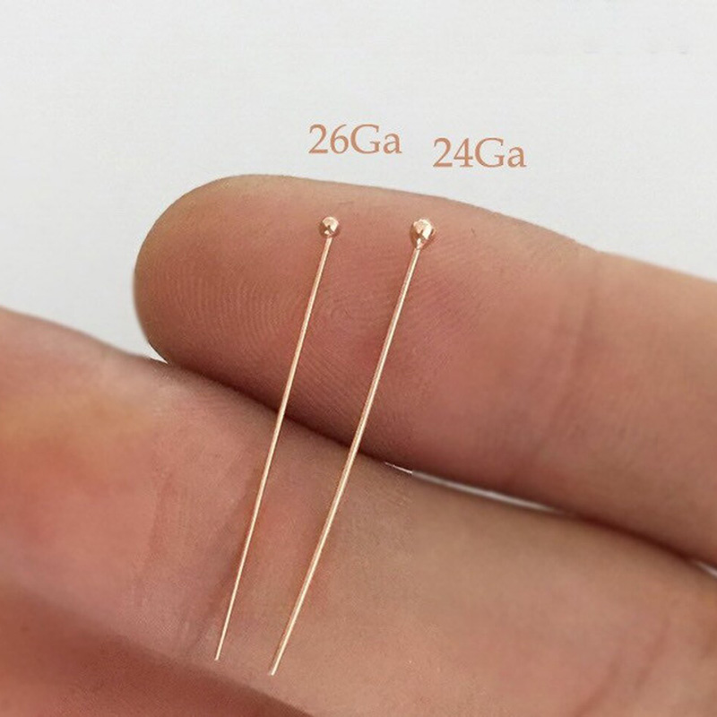 14K Rose Gold Filled Ball Head - Jewelry Making Wire ulasan dan harga