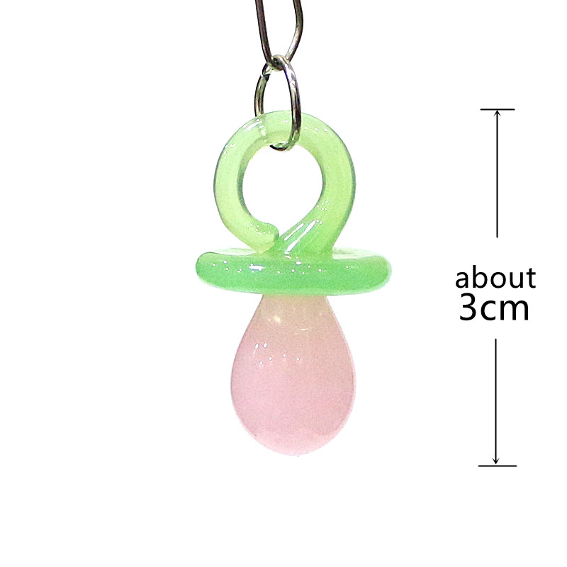 1PC Mini Glass Pacifier Charm  - Jewelry Making 3 Year Old ulasan dan harga