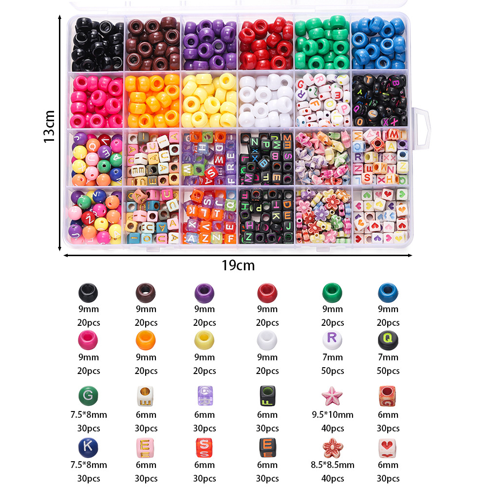 1 Box Colorful Acrylic Pony Be - Jewelry Making Birthday Party ulasan dan harga